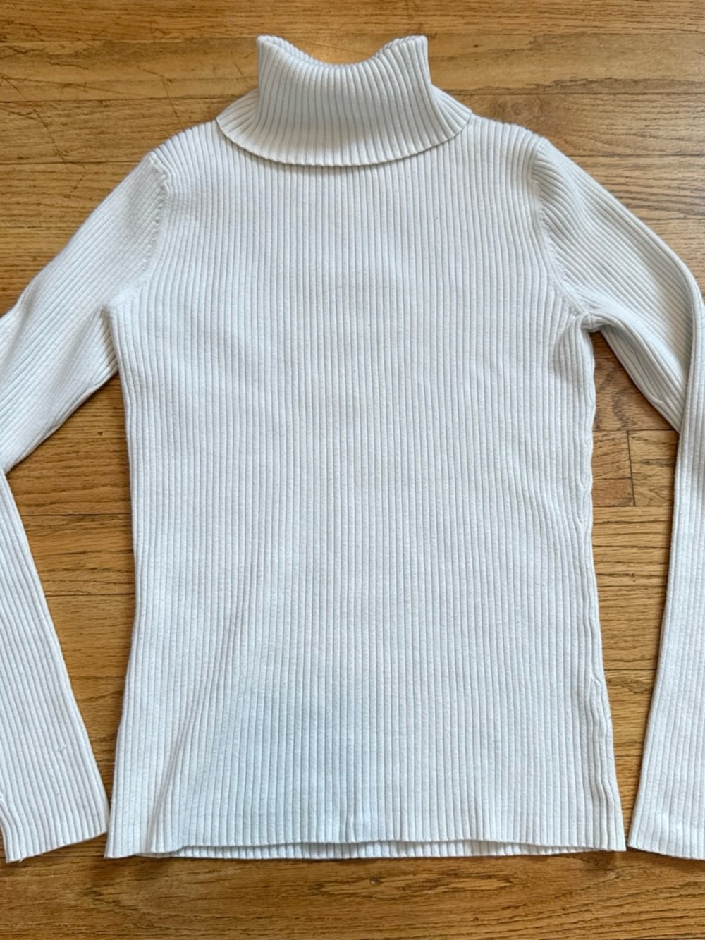 St. John's Bay Ivory Ribbed Turtleneck Sweater